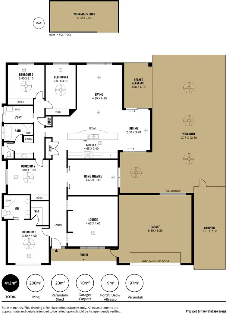 Floorplan of Homely house listing, 4 Semillon Circuit, Reynella SA 5161