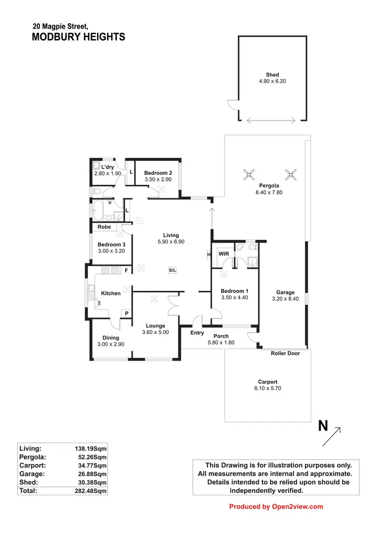 Floorplan of Homely house listing, 20 Magpie Street, Modbury Heights SA 5092
