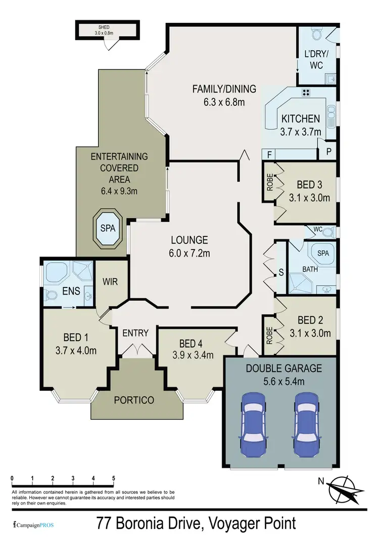 Floorplan of Homely house listing, 77 Boronia Drive, Voyager Point NSW 2172