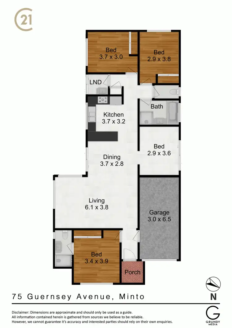 Floorplan of Homely house listing, 75 Guernsey Ave, Minto NSW 2566