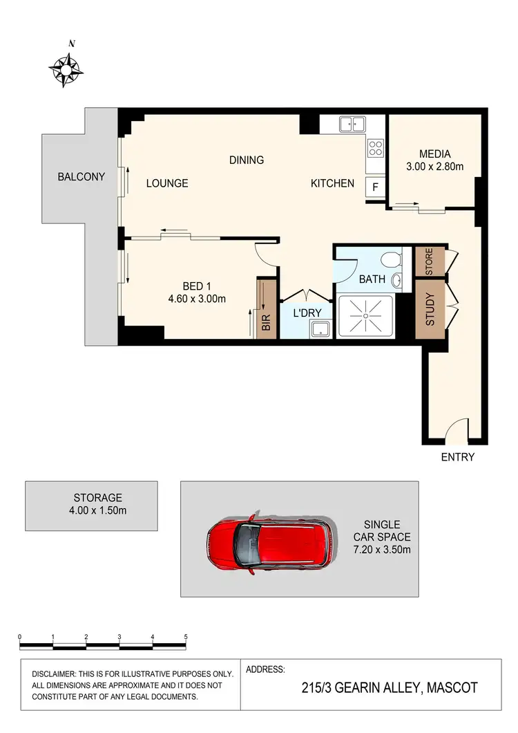 Floorplan of Homely apartment listing, 215/3 Gearin Alley, Mascot NSW 2020