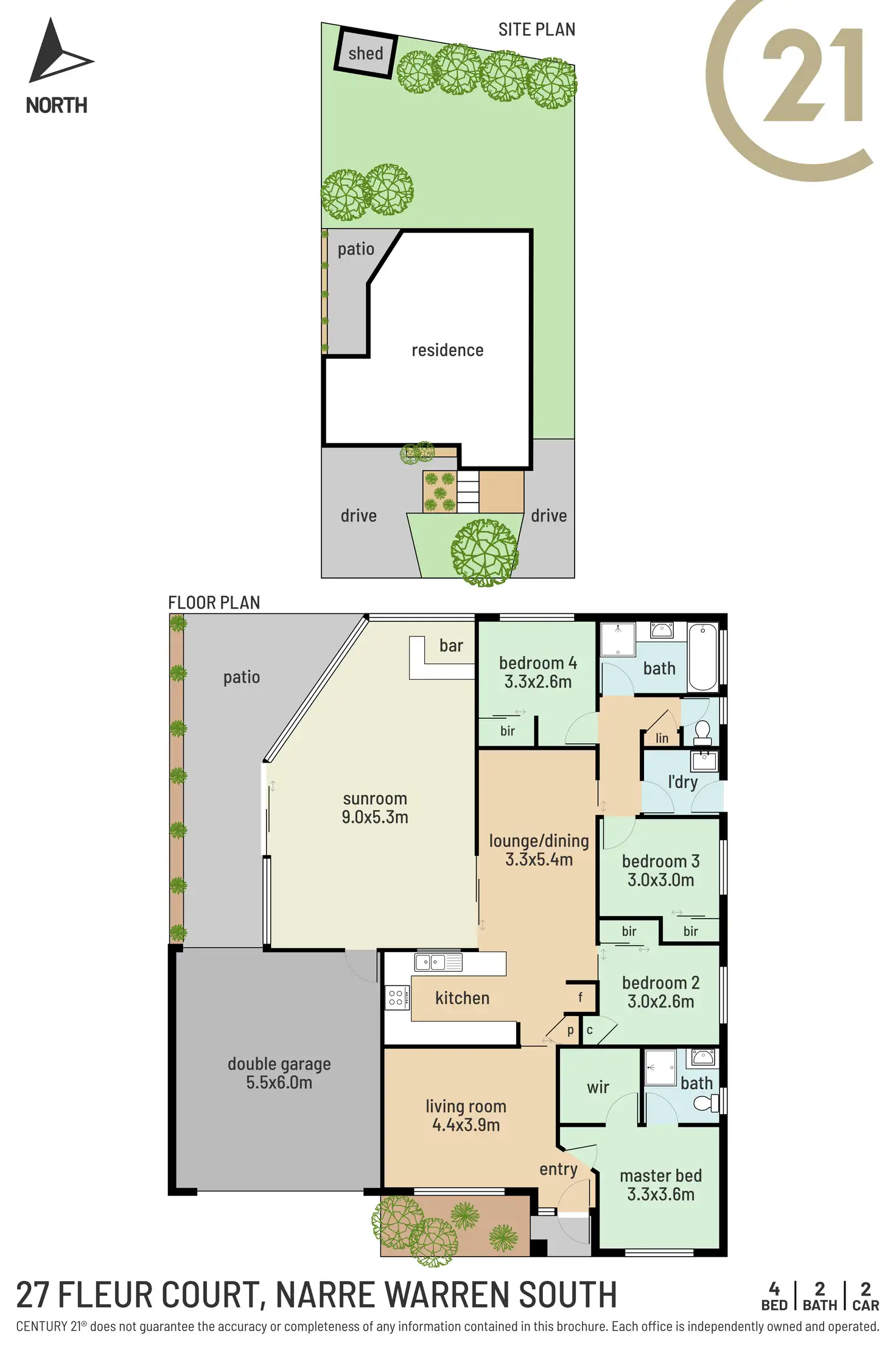 Floorplan of Homely house listing, 27 Fleur Court, Narre Warren South VIC 3805