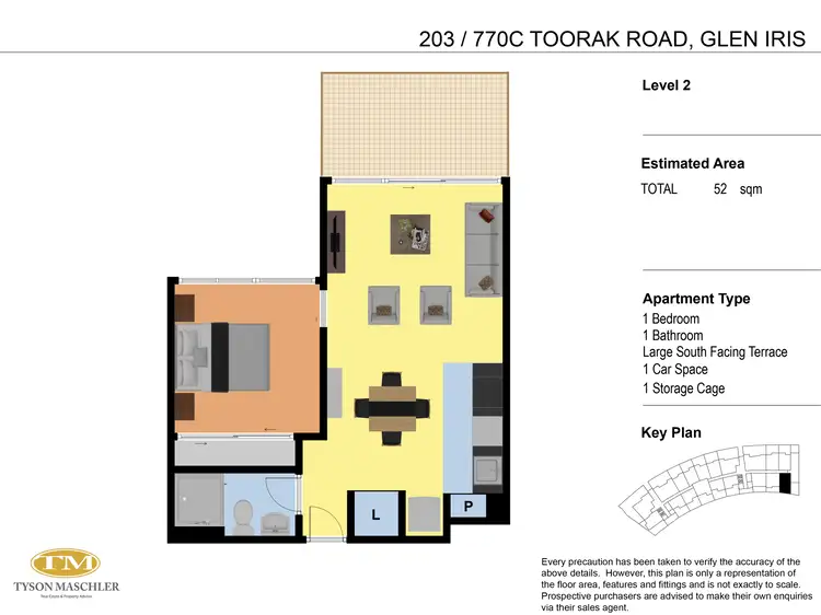Floorplan of Homely apartment listing, 203/770C Toorak Road, Glen Iris VIC 3146