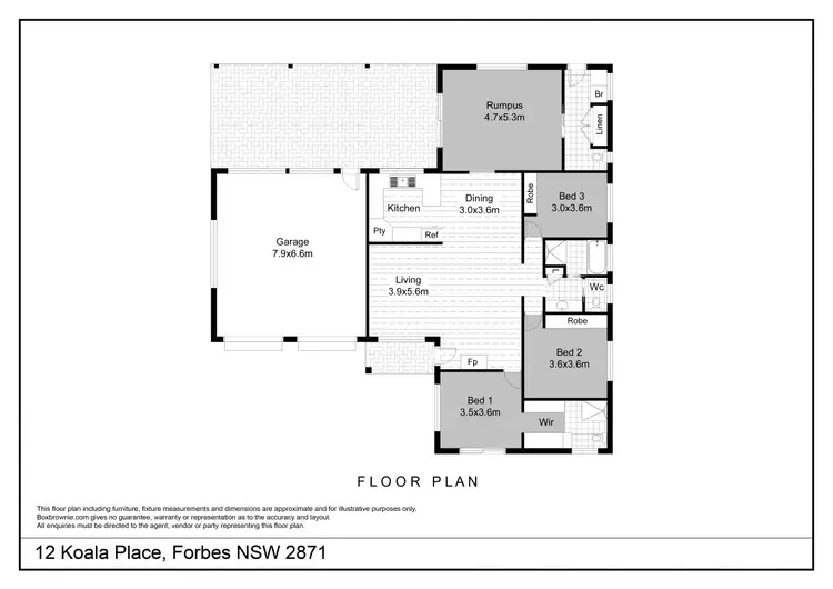 Floorplan of Homely house listing, 12 Koala Place, Forbes NSW 2871