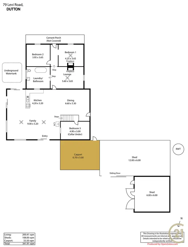 Floorplan of Homely rural property listing, 79 Levi Road, Dutton SA 5356