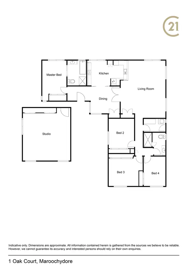 Floorplan of Homely house listing, 1 Oak Court, Maroochydore QLD 4558