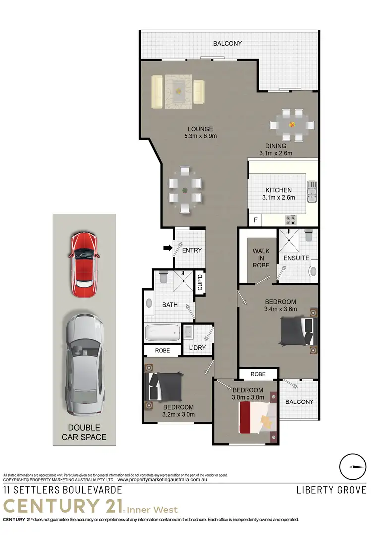 Floorplan of Homely apartment listing, 33/11 Settlers Boulevard, Liberty Grove NSW 2138