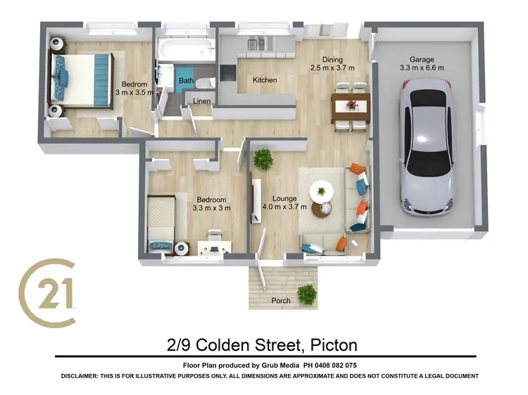 Floorplan of Homely villa listing, 2/9 Colden Street, Picton NSW 2571