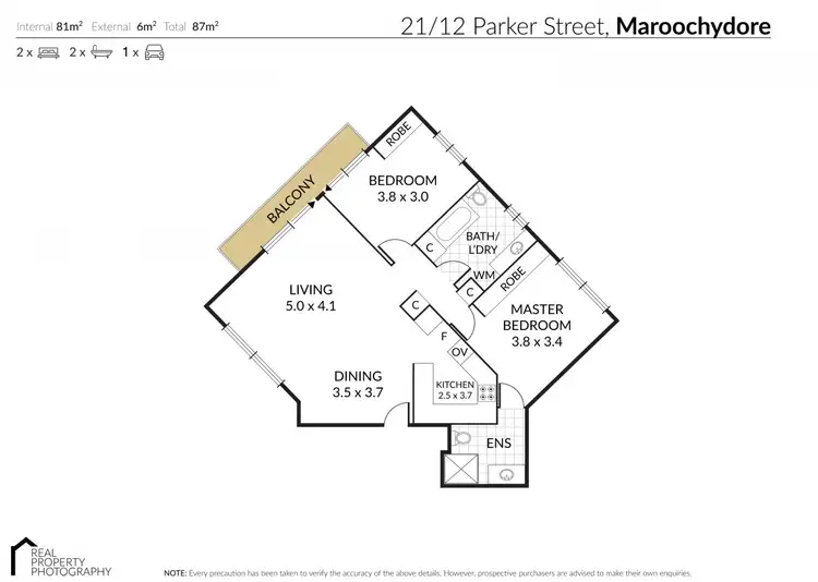 Floorplan of Homely unit listing, 21/12 Parker Street, Maroochydore QLD 4558