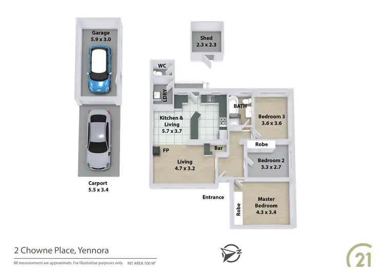 Floorplan of Homely house listing, 2 Chowne Place, Yennora NSW 2161