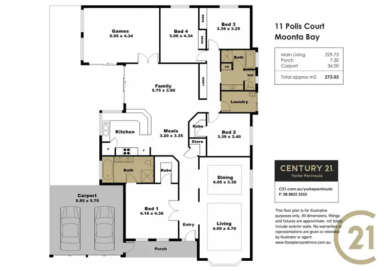 Floorplan of Homely house listing, 11 Polis Court, Moonta Bay SA 5558