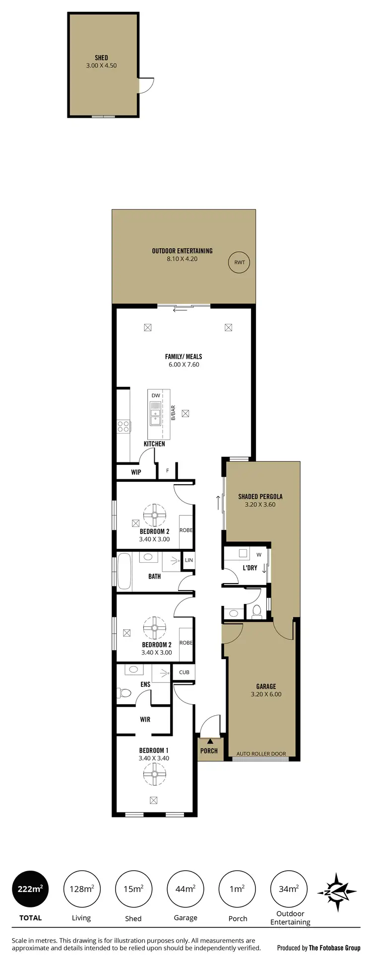 Floorplan of Homely house listing, 26A Edwina Drive, Morphett Vale SA 5162