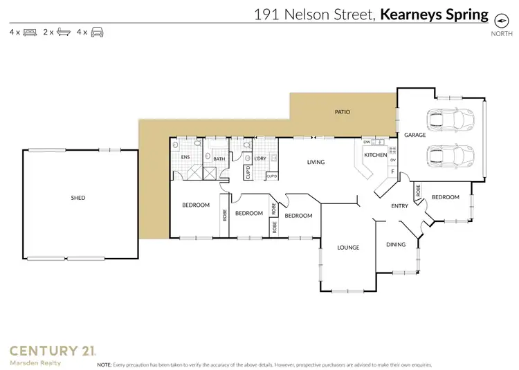 Floorplan of Homely house listing, 191 Nelson Street, Kearneys Spring QLD 4350
