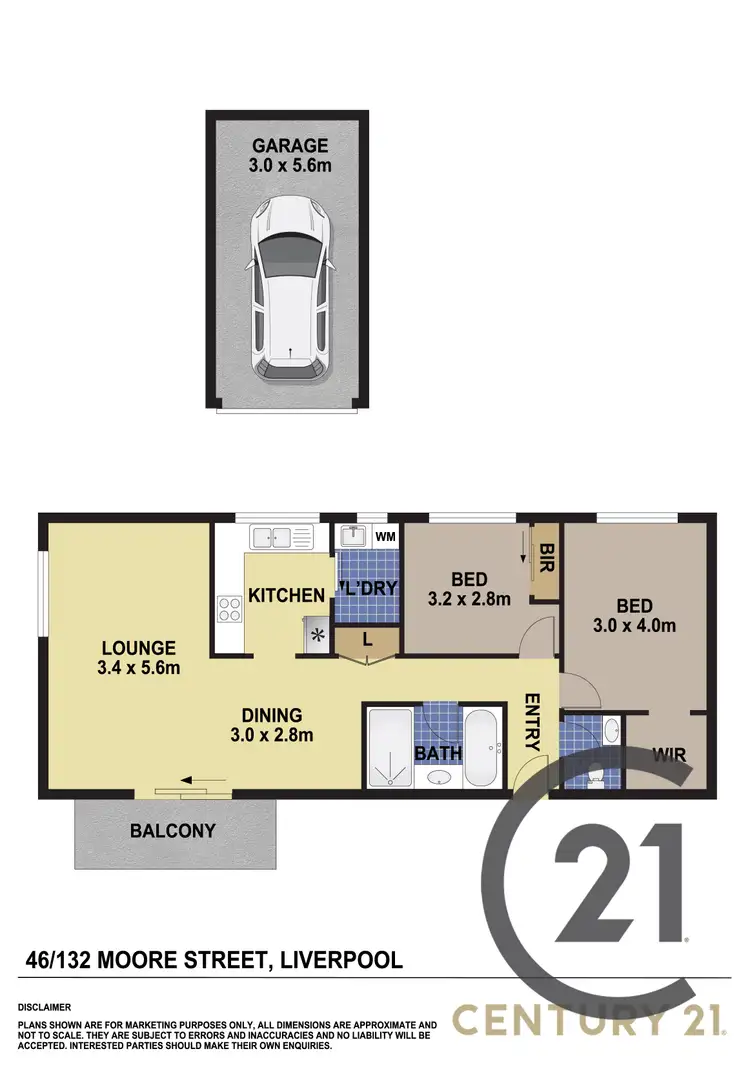Floorplan of Homely unit listing, 46/132 Moore Street, Liverpool NSW 2170