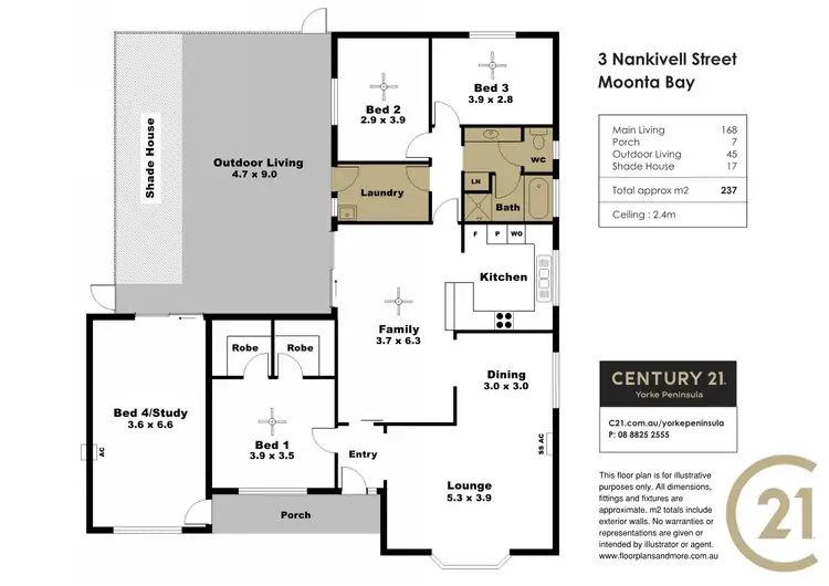 Floorplan of Homely house listing, 3 Nankivell Street, Moonta Bay SA 5558