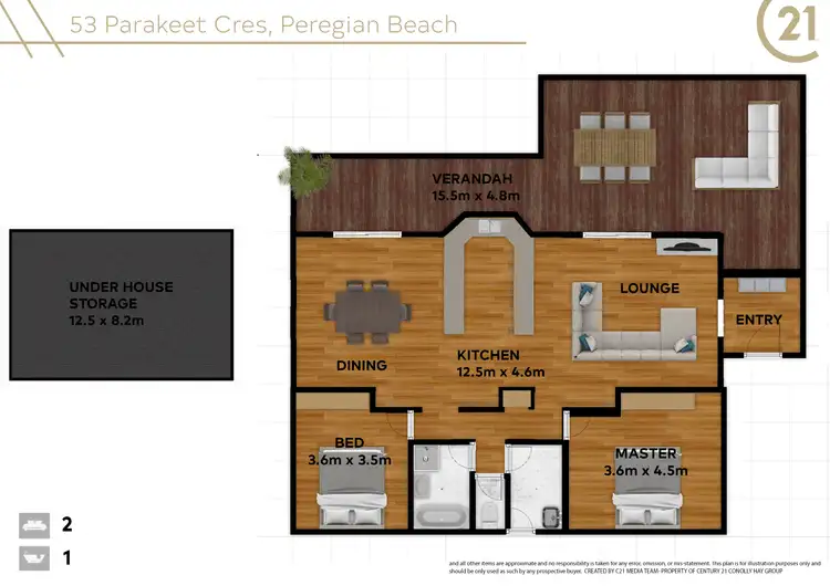 Floorplan of Homely house listing, 53 Parakeet Crescent, Peregian Beach QLD 4573