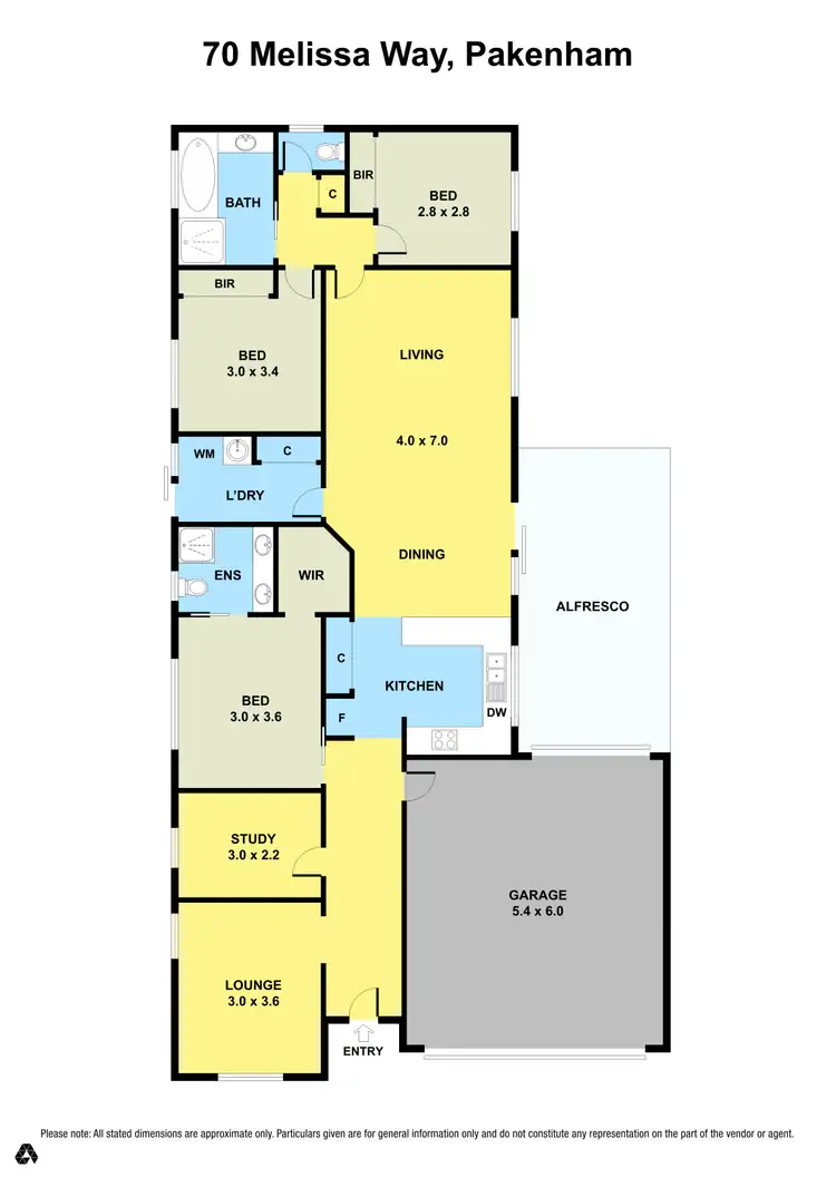 Floorplan of Homely house listing, 70 Melissa Way, Pakenham VIC 3810