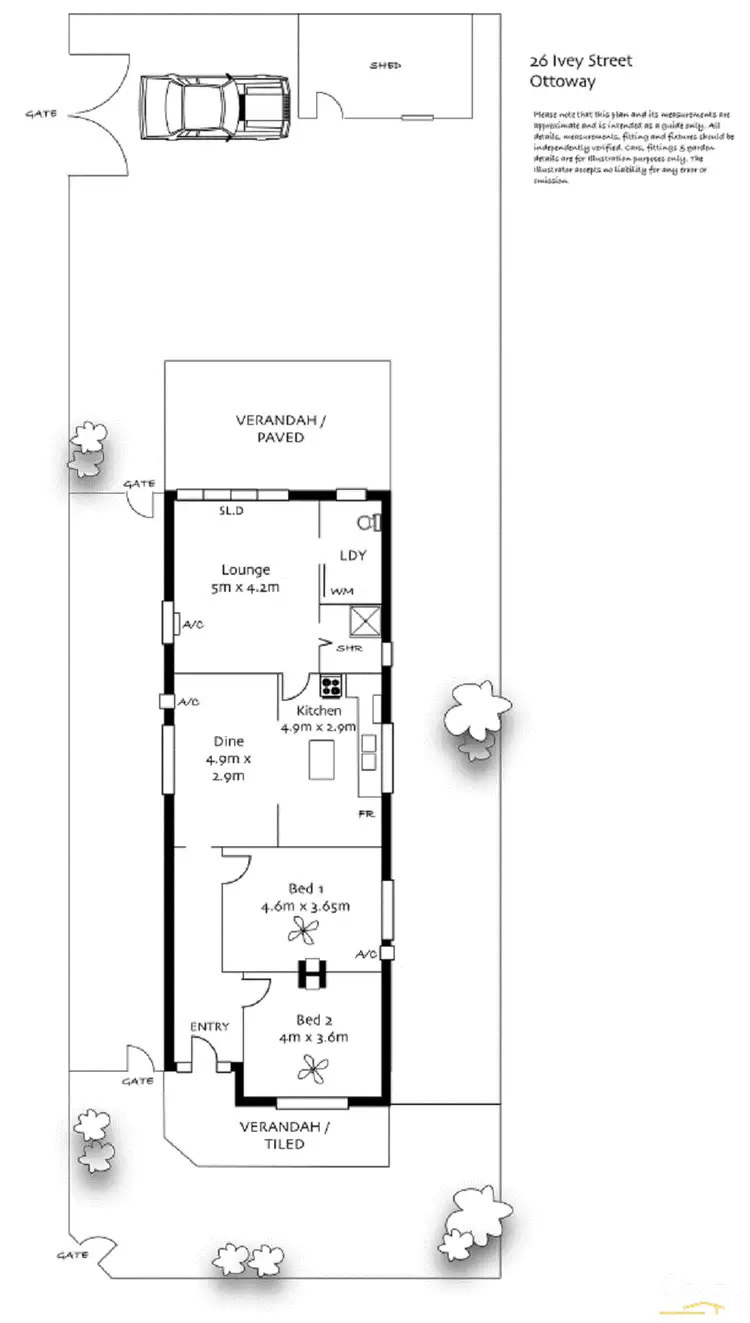 Floorplan of Homely house listing, 26 Ivey Street, Ottoway SA 5013