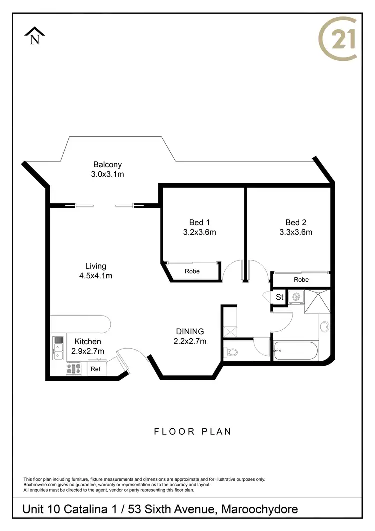 Floorplan of Homely unit listing, 10/47-51 Sixth Avenue, Maroochydore QLD 4558