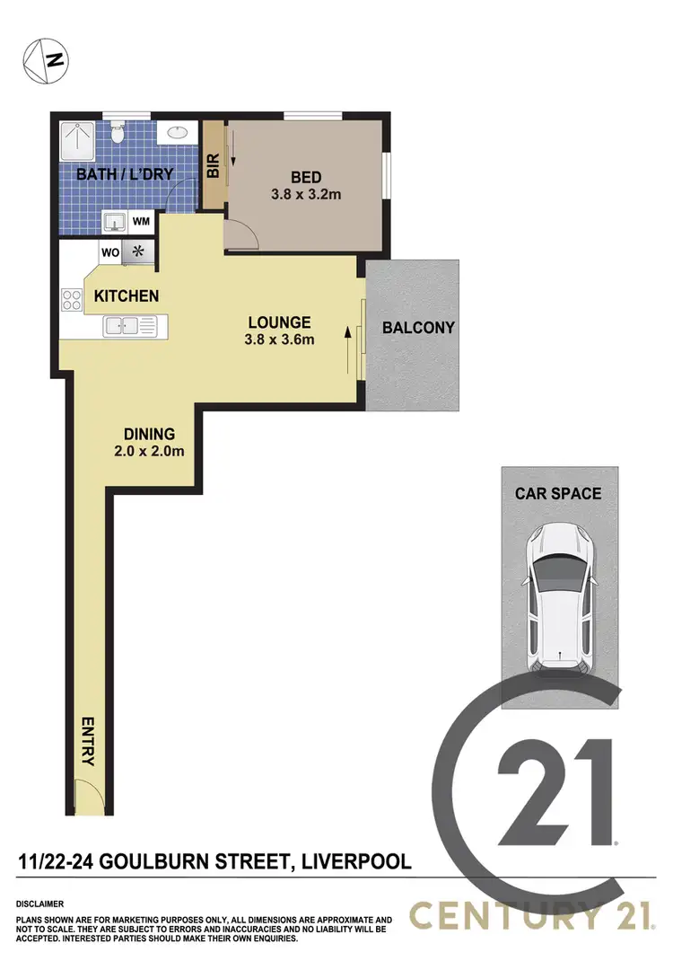 Floorplan of Homely apartment listing, 11/22-24 Goulburn Street, Liverpool NSW 2170