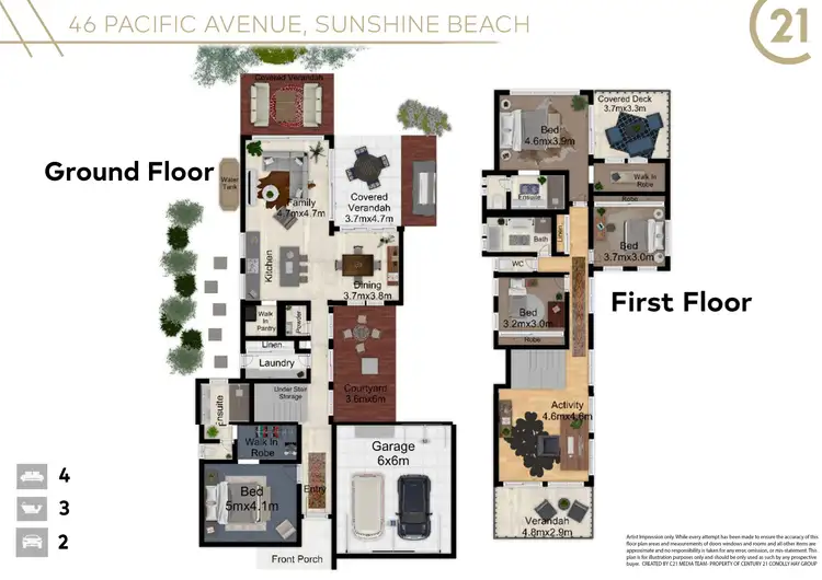 Floorplan of Homely house listing, 46 Pacific Avenue, Sunshine Beach QLD 4567