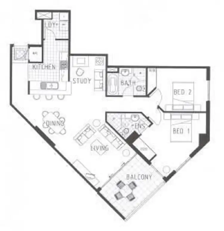 Floorplan of Homely apartment listing, 1505/2A Help Street, Chatswood NSW 2067
