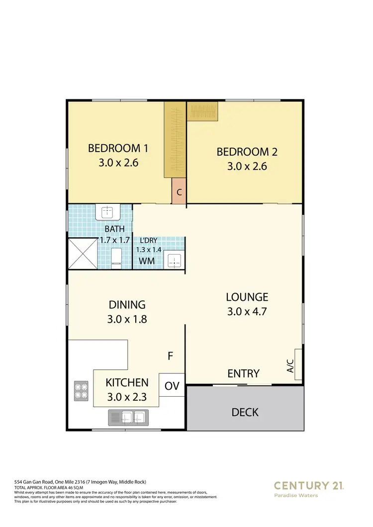 Floorplan of Homely retirement listing, 7/554 Gan Gan Road, One Mile NSW 2316
