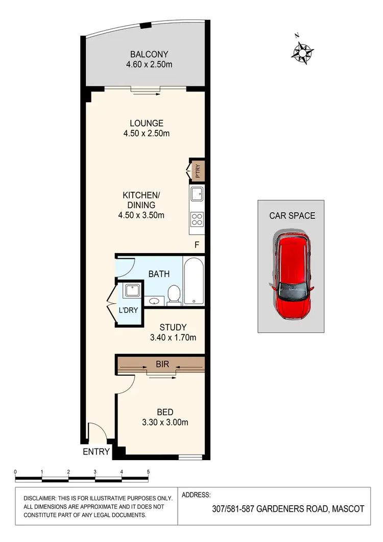 Floorplan of Homely apartment listing, 107/581-587 Gardeners Road, Mascot NSW 2020