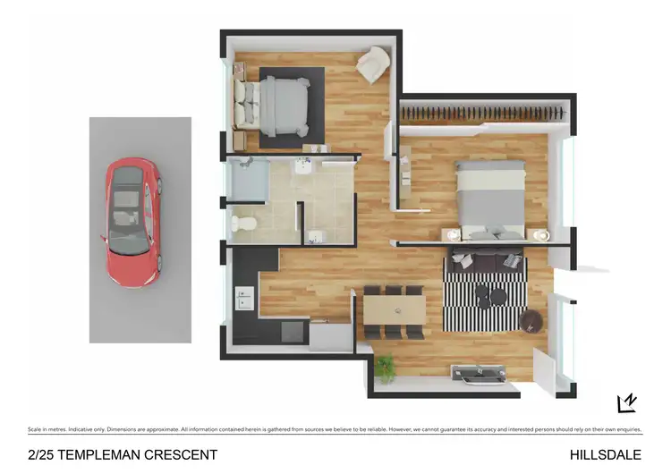 Floorplan of Homely unit listing, 2/25 Templeman Crescent, Hillsdale NSW 2036
