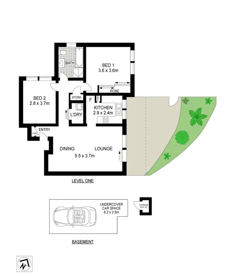 Floorplan of Homely apartment listing, 1/36 Morton Street, Wollstonecraft NSW 2065