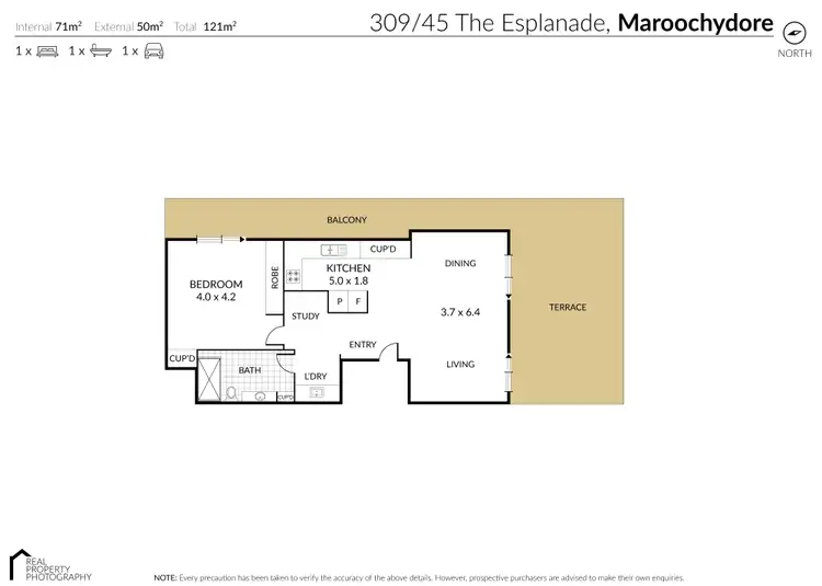 Floorplan of Homely unit listing, 309/45 The Esplanade, Maroochydore QLD 4558