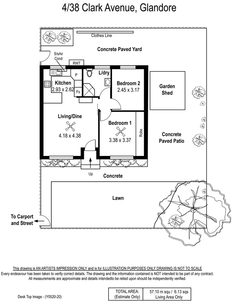 Floorplan of Homely unit listing, 4/38 Clark Avenue, Glandore SA 5037