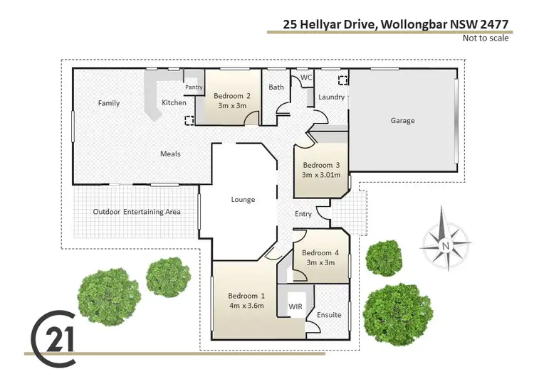 Floorplan of Homely house listing, 25 Hellyar Drive, Wollongbar NSW 2477
