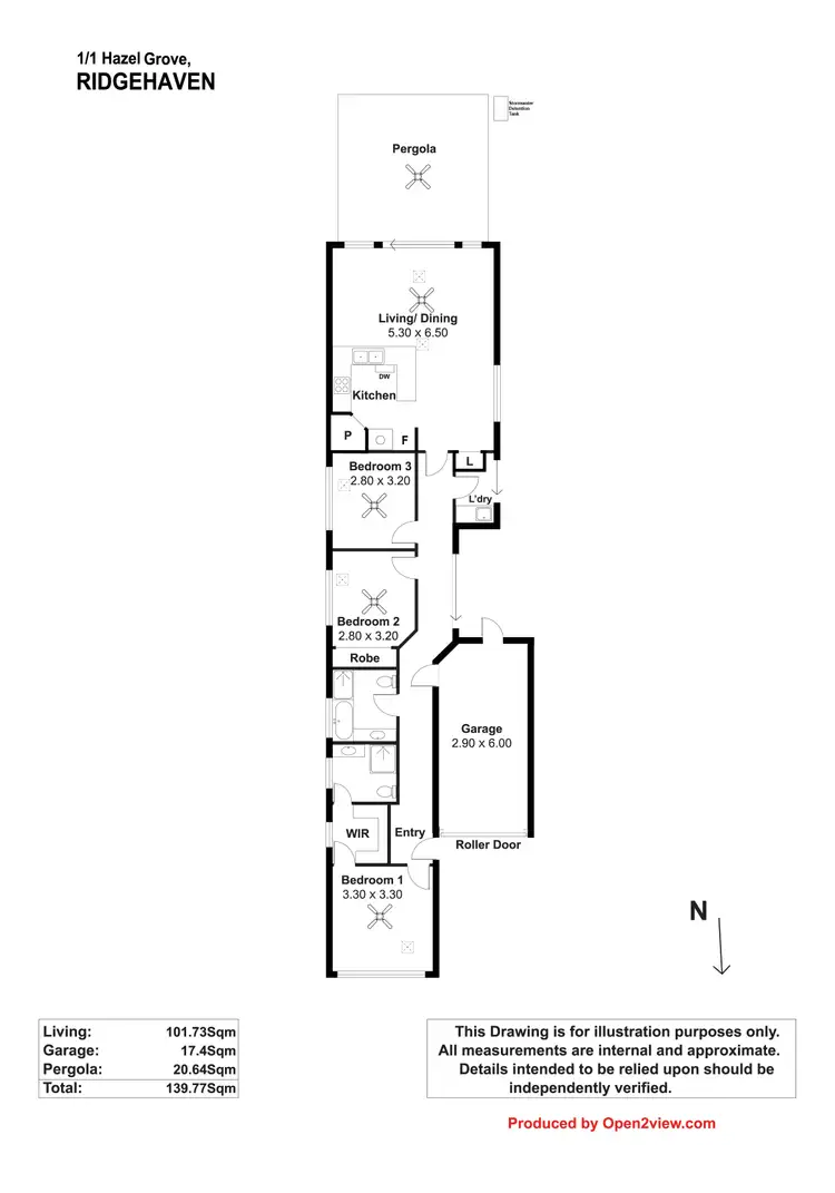 Floorplan of Homely house listing, 1/1 Hazel Grove, Ridgehaven SA 5097