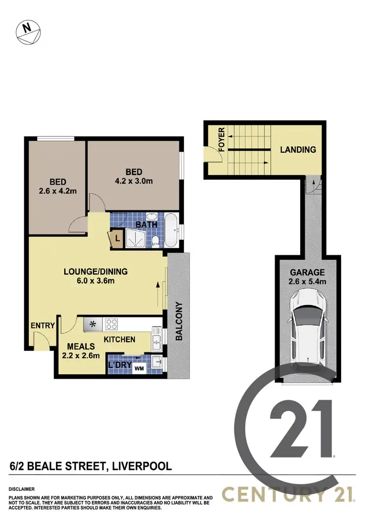 Floorplan of Homely unit listing, 6/2 Beale Street, Liverpool NSW 2170