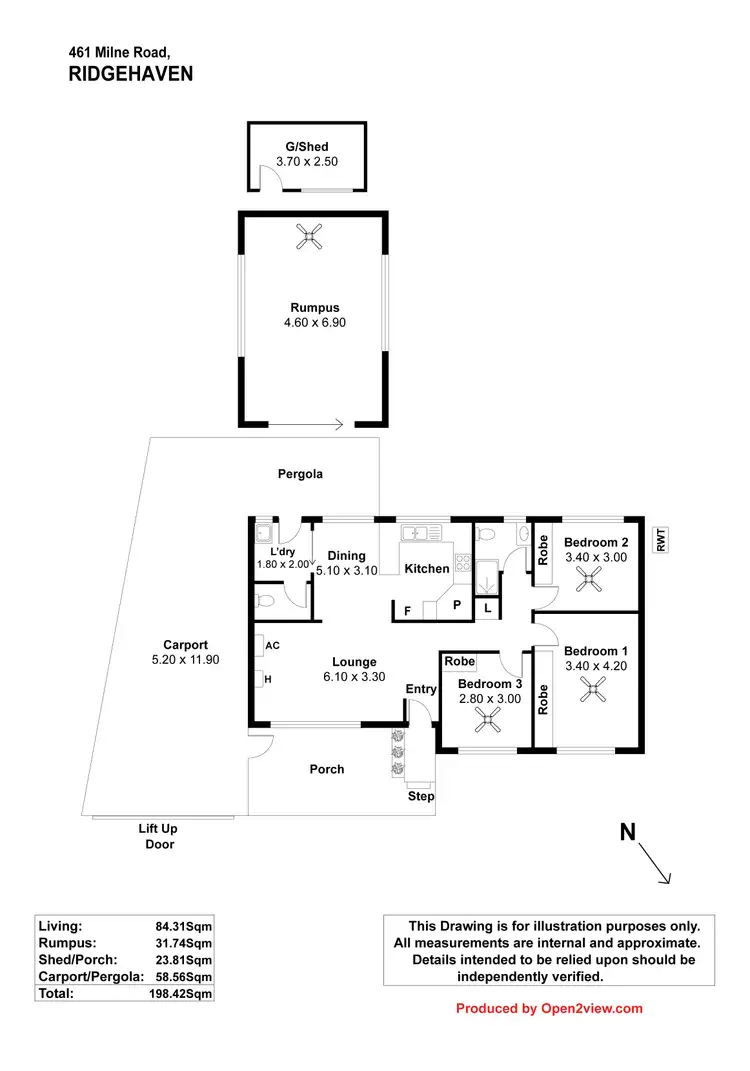Floorplan of Homely house listing, 461 Milne Road, Ridgehaven SA 5097