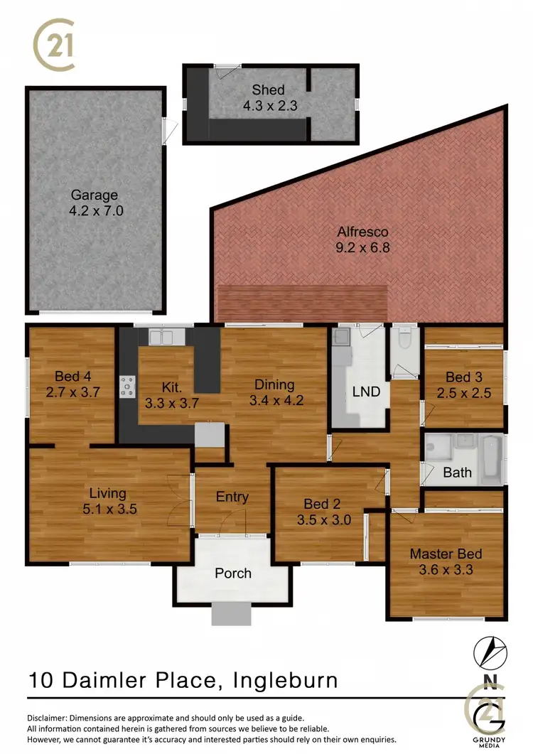 Floorplan of Homely house listing, 10 Daimler Place, Ingleburn NSW 2565