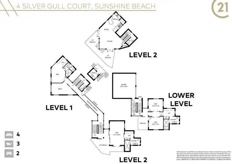 Floorplan of Homely house listing, 4 Silver Gull Court, Sunshine Beach QLD 4567