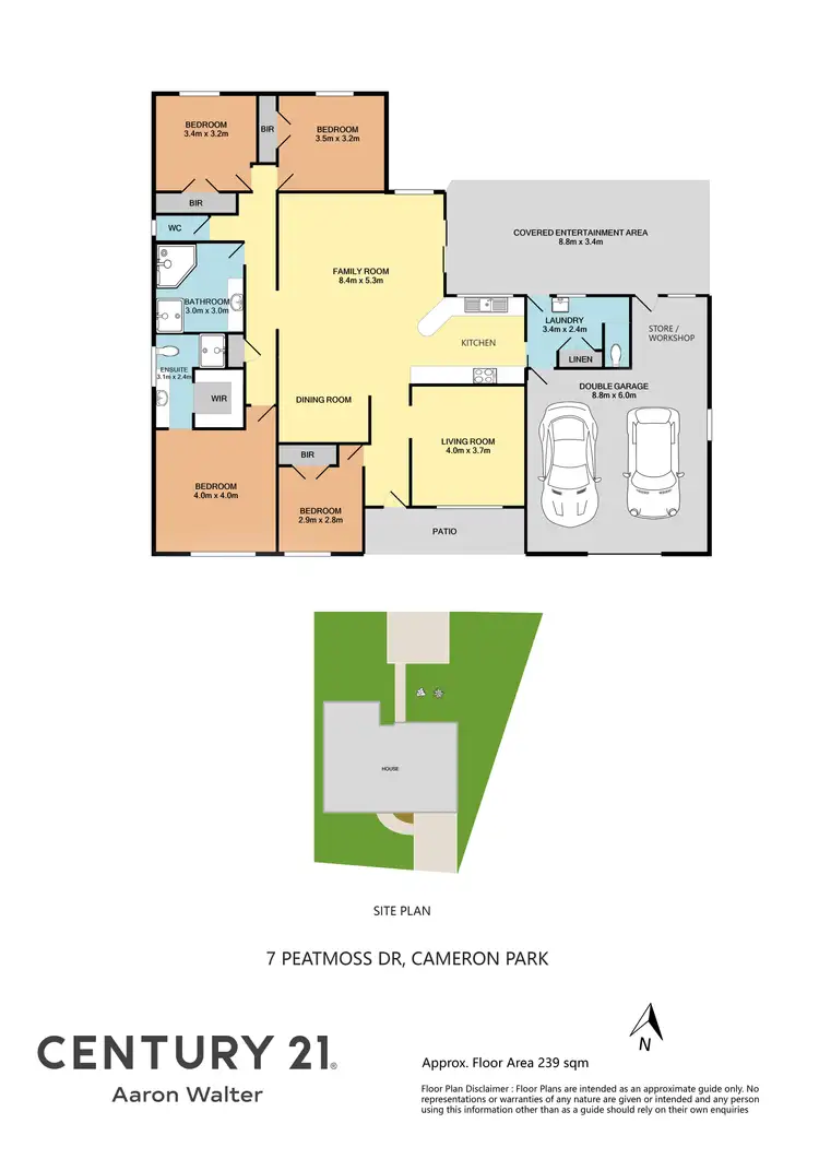 Floorplan of Homely house listing, 7 Peatmoss Drive, Cameron Park NSW 2285