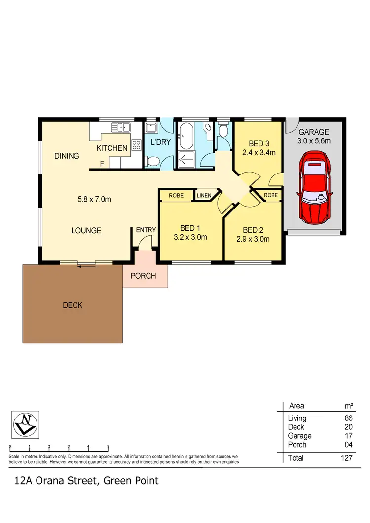 Floorplan of Homely house listing, 12A Orana Street, Green Point NSW 2251