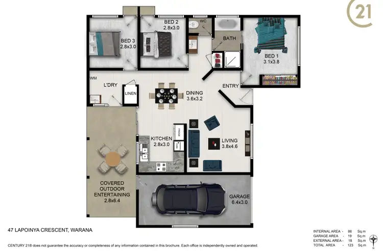 Floorplan of Homely house listing, 47 Lapoinya Crescent, Warana QLD 4575