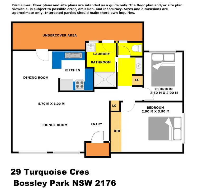 Floorplan of Homely villa listing, 29/26 Turquoise Crescent, Bossley Park NSW 2176