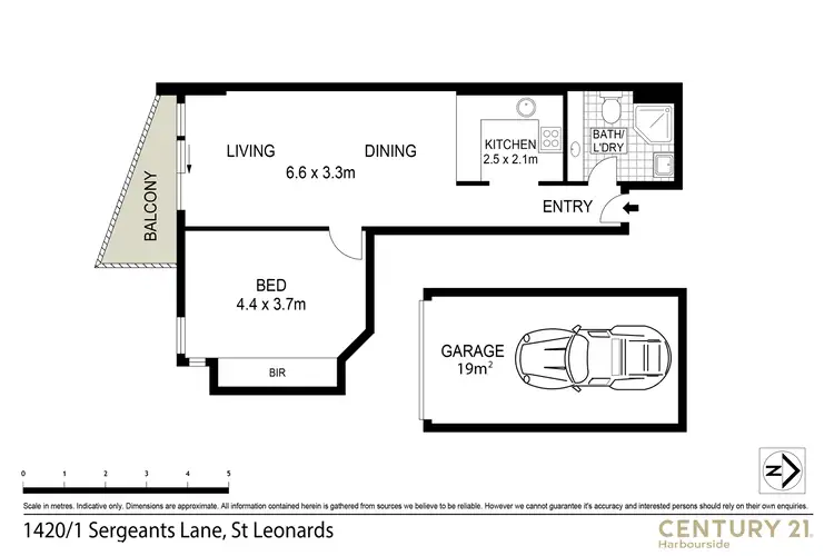 Floorplan of Homely apartment listing, 1420/1 Sergeants Lane, St Leonards NSW 2065