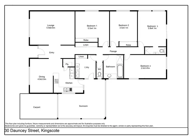 Floorplan of Homely house listing, 30 Dauncey Street, Kingscote SA 5223