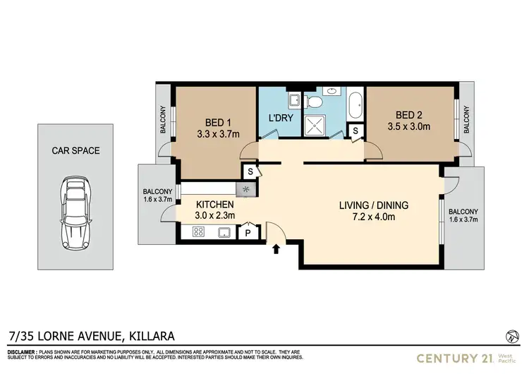 Floorplan of Homely apartment listing, 7/35 Lorne Ave, Killara NSW 2071