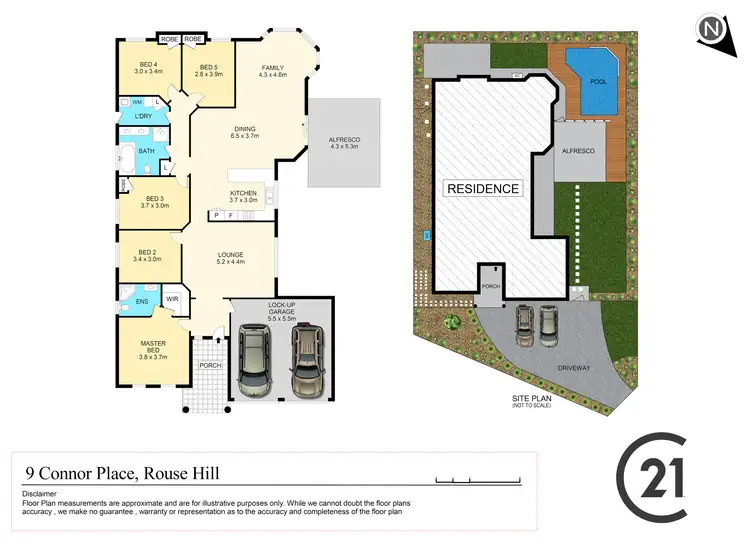 Floorplan of Homely house listing, 9 Connor Place, Rouse Hill NSW 2155