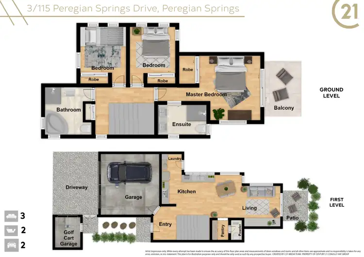 Floorplan of Homely house listing, 3/115 Peregian Springs Drive, Peregian Springs QLD 4573