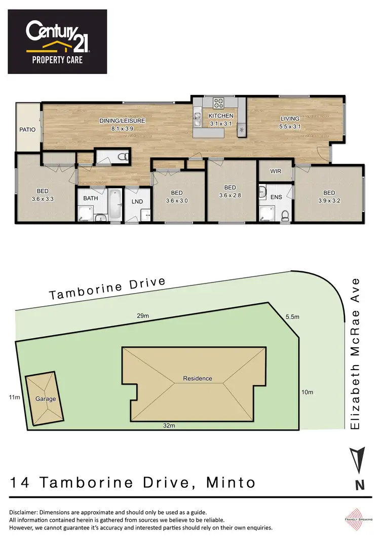 Floorplan of Homely house listing, 14 Tamborine Drive, Minto NSW 2566