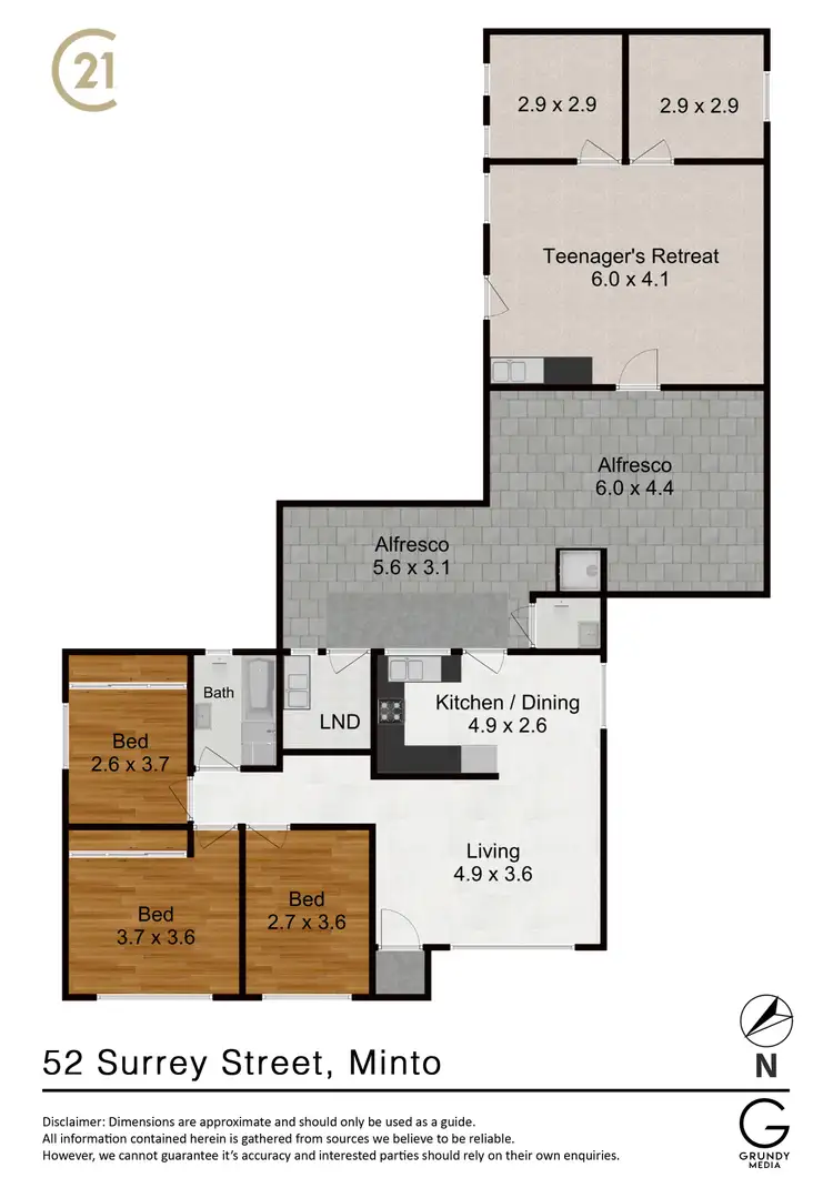 Floorplan of Homely house listing, 52 Surrey St, Minto NSW 2566