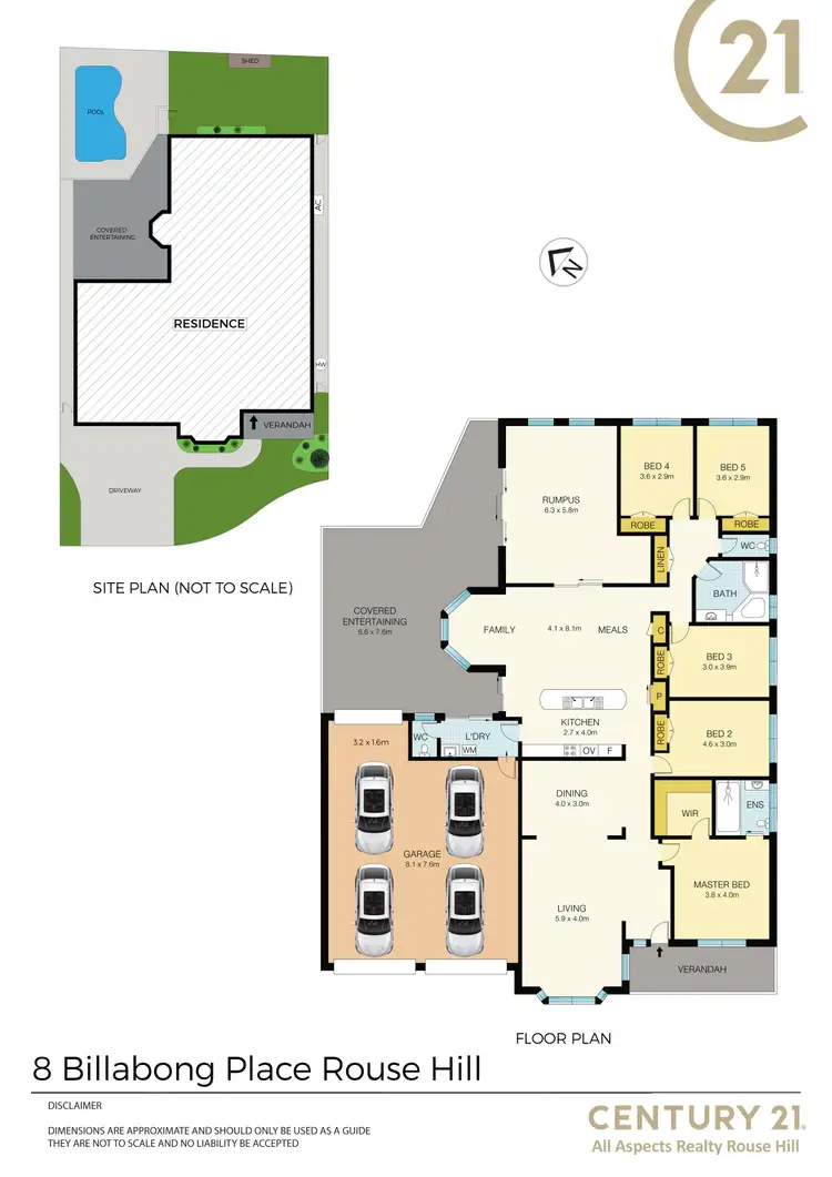 Floorplan of Homely house listing, 8 Billabong Place, Rouse Hill NSW 2155